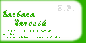 barbara marcsik business card